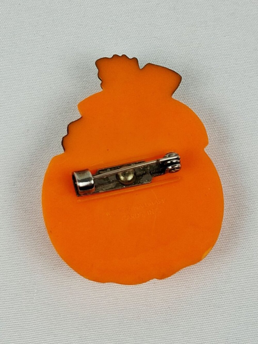 VTG 1982 Hallmark Jack-O-Lantern Lapel Hat Pin Peek-A-Boo Black Cat - Picture 2 of 4